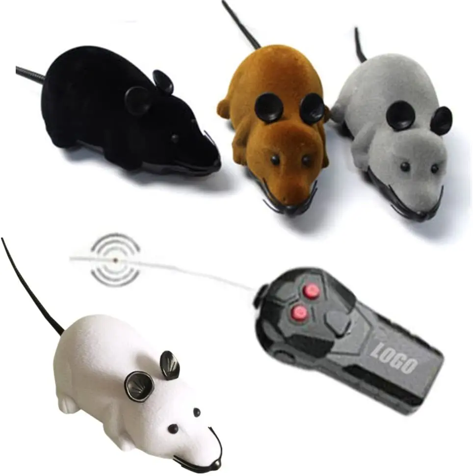 New arrival Funny Chasing Electric Kitten Toy Simulation Electric Mouse cat toy Remote Control Toy for Cats Remote Control Mouse