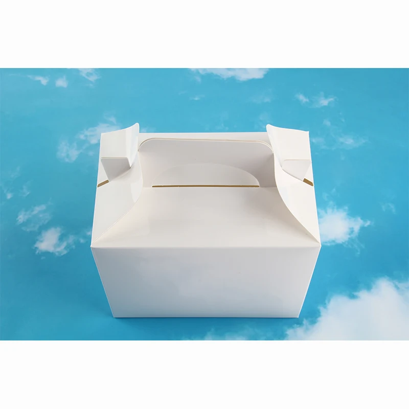 KaiMai White Party favor treat box with handle candy snack for gift birthday and other party sublimation supplies