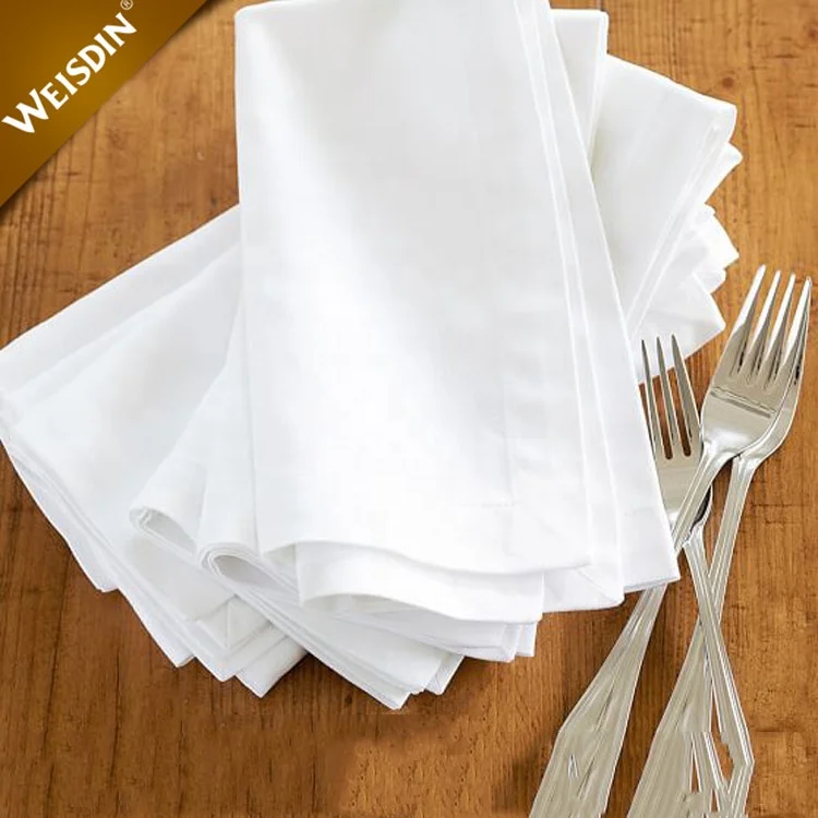 luxury dinner washable monogram linen napkin cotton natural linen Wholesale Custom logo Handkerchief  guest wedding set napkins