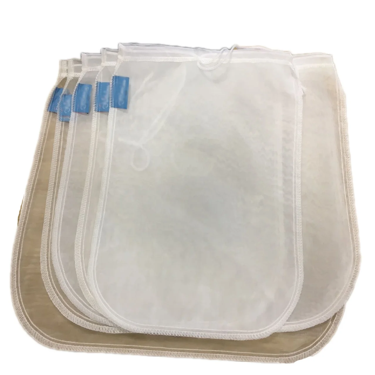 50 75 100 150 200 Micron Nut Milk Bag Reusable Food Strainer Food Grade Nylon Mesh Cold Brew Coffee Bags