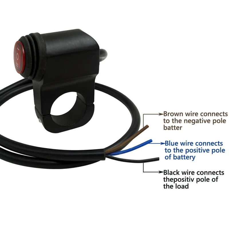 Aluminum Alloy  22Mm Handlebar On Off Switch Waterproof For Motorcycle Flash Beam Switch Motorcycle Lights Switch