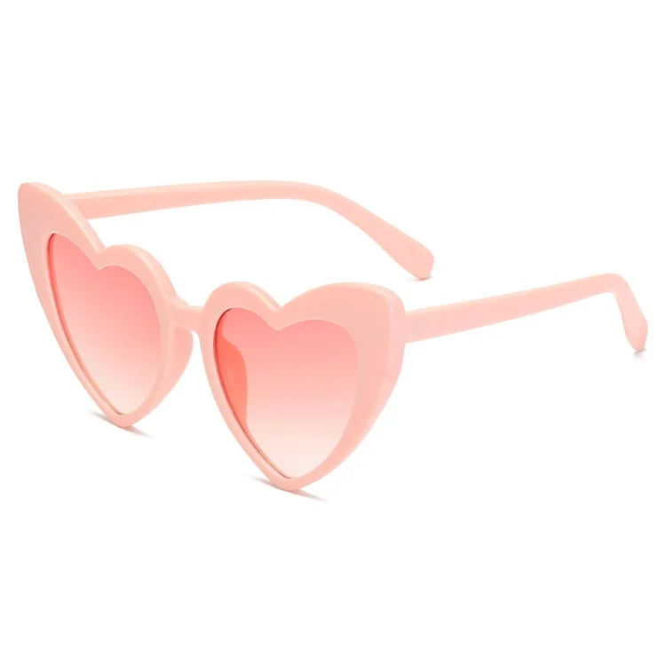 17070 Fashion Cute Women Heart-shaped Beautiful Sunglasses 2021