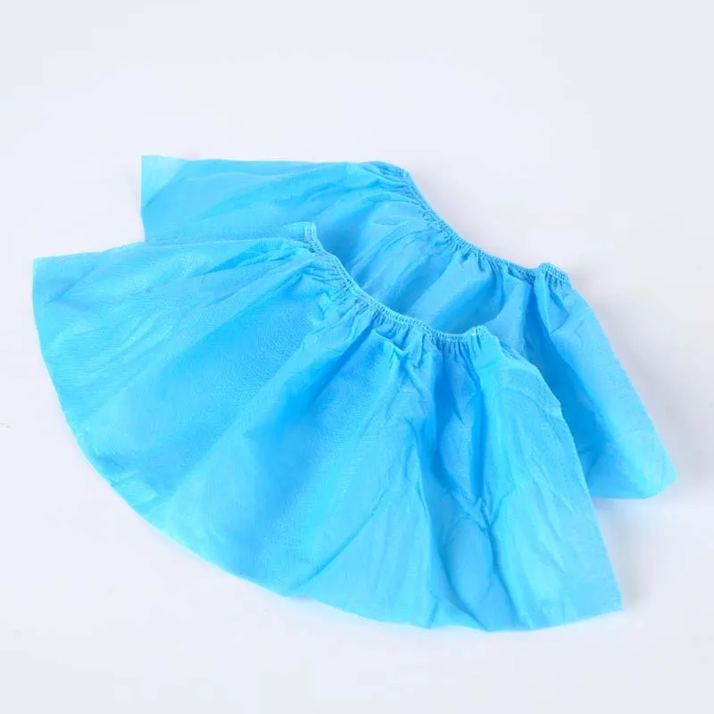Factory Wholesale Waterproof Plastic  Shoe Covers Non Woven Disposable Shoe Cover