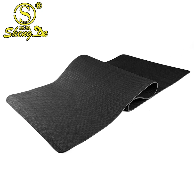 SHENDGE High Elasticity Non Slip High Quality Custom Logo Gymnastics TPE Yoga Mat