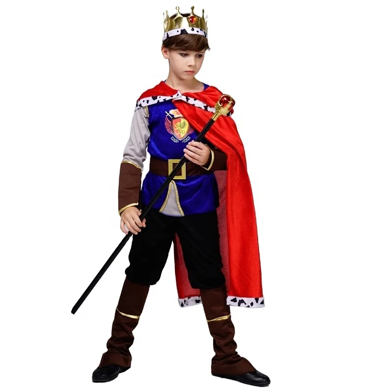 Костюм принцессы для мальчиков на Хэллоуин, Рождество, детский красивый костюм принцессы средневековой королевы