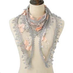 Triangle Lace Mantilla Veil Tulle Scarf Covering Church Veil for Mass Wedding Bridesmaids