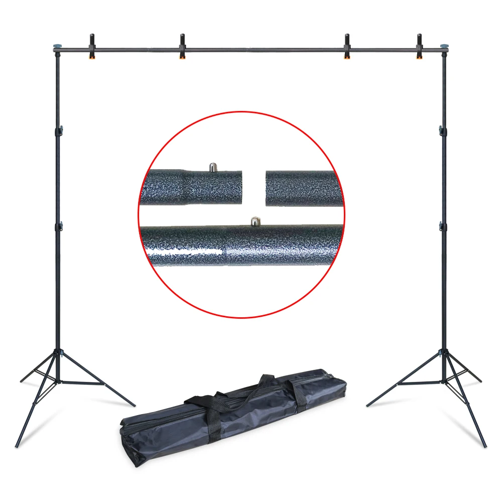Xintan 2.8x3m/9x10ft Backdrop Support System Photo Video Studio Adjustable Background Backdrop Stand with Carry Bag