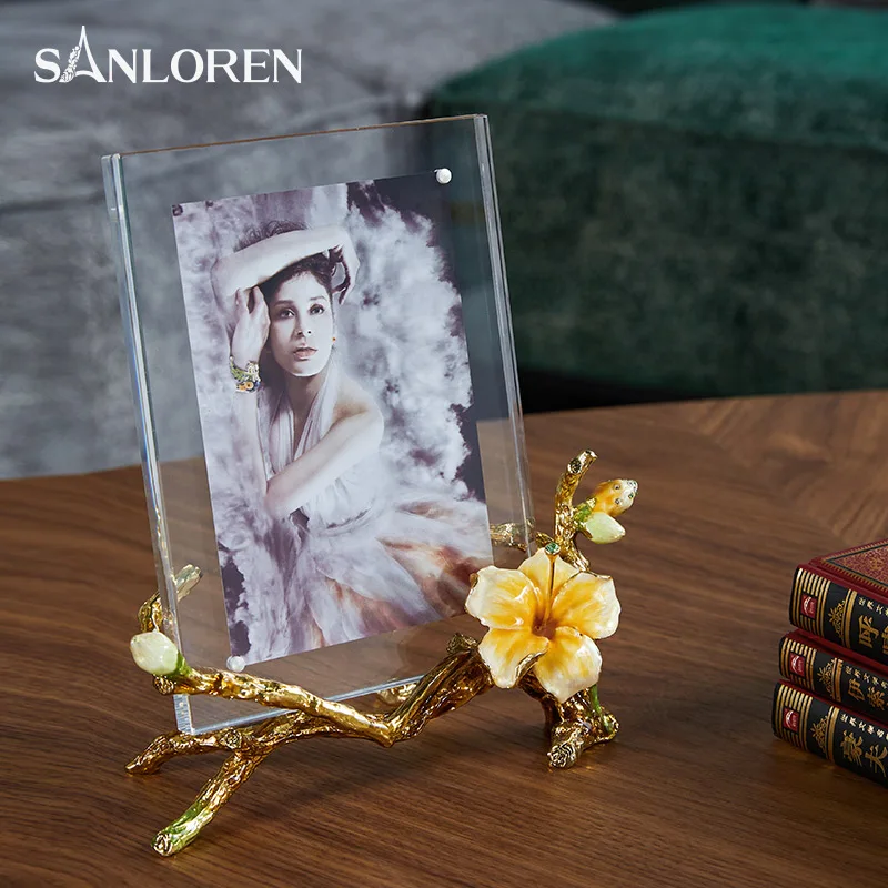 SANLOREN Modern Luxury Decorative Enamel European Style Frames Photo Albums Accessories Picture Frame Magic Mirror Photo Frame