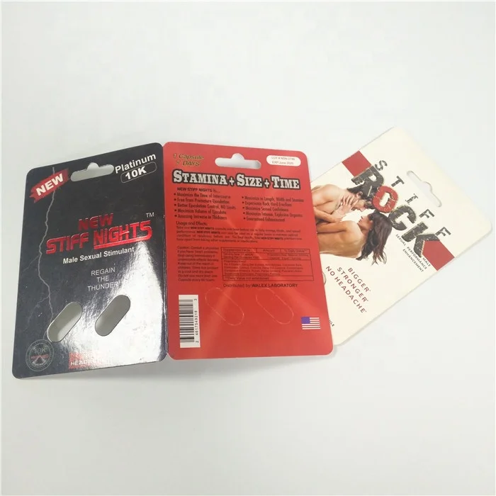 
Custom design Glod hot stamping paper cards with adhesive sticker for capsule pills packaging 