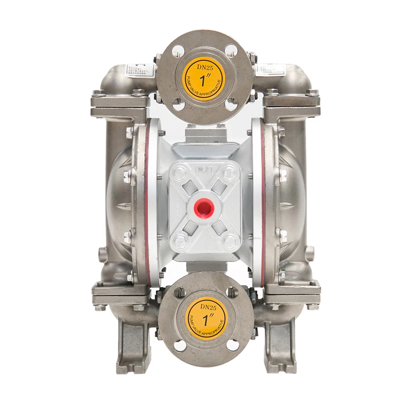 Flange connection 1 inch Small Stainless 316L steel pneumatic diaphragm pump With PTFE diaphragm