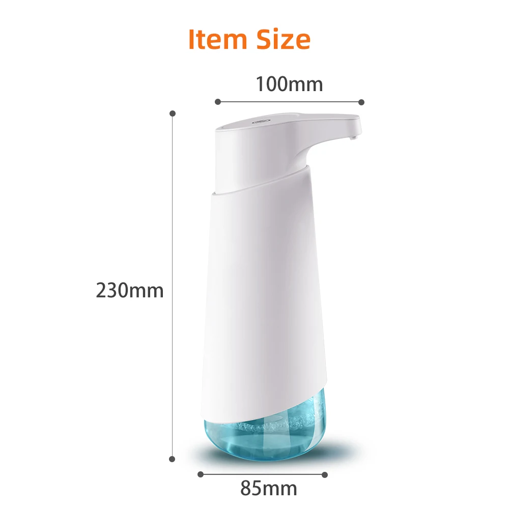 300ml battery smart Infrared sensor Automatic Touchless Foam Waterproof auto Infrared induction disinfection Soap Dispenser