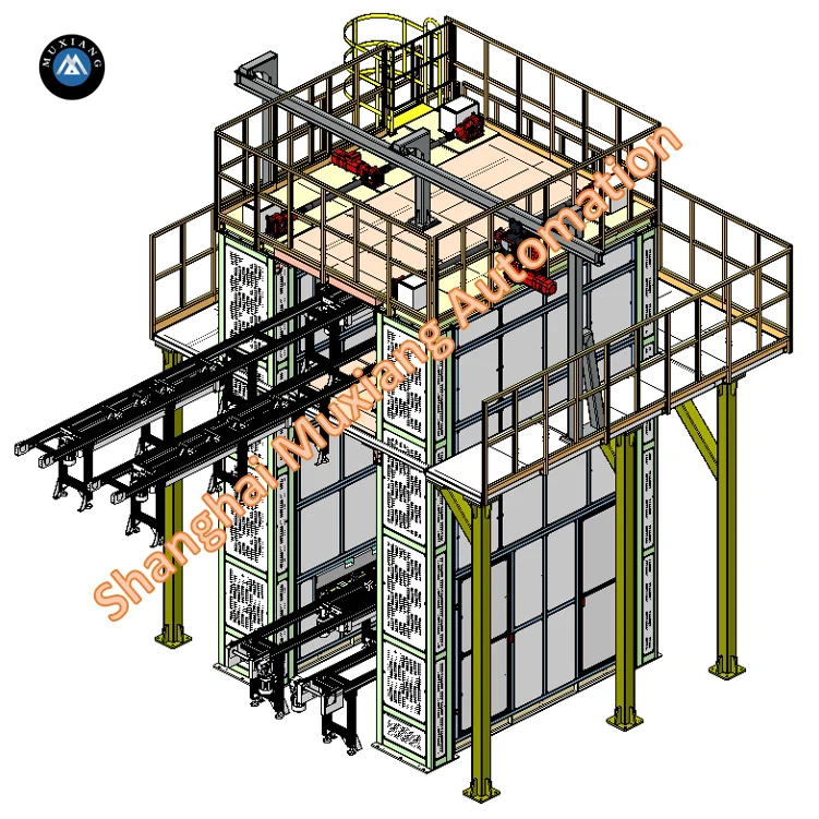Pallet vertical lifting conveyor C Z L type reciprocating vertical hoist pallets up  down in factory warehouse  crossing floors