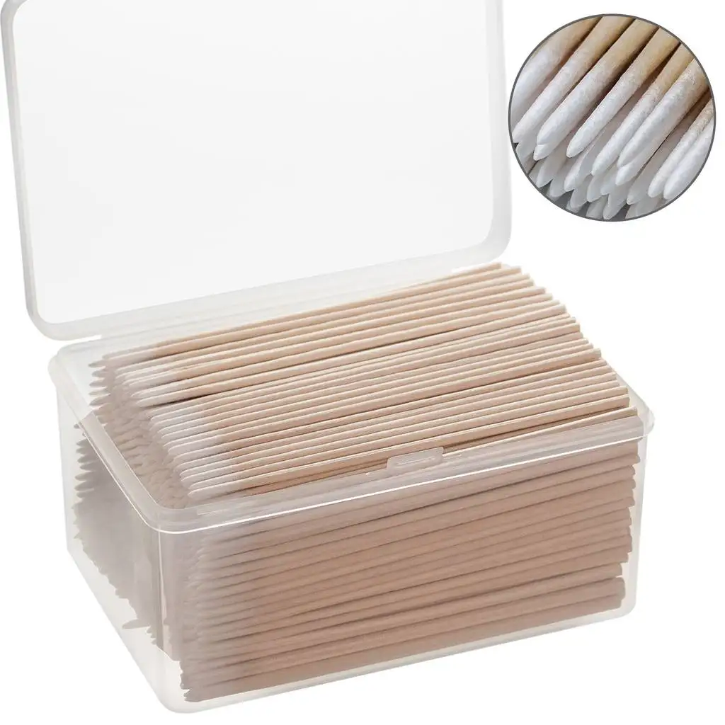 Cheap Factory Price Sticks Disposable Organic Swabs Tattoo And Cleaning Wooden Cotton Swab