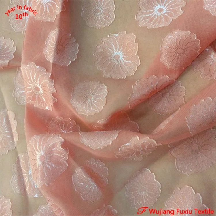 Fashion Design  Polyester Chiffon Fresh Cut Flower Chiffon Fabric for Lady Dress