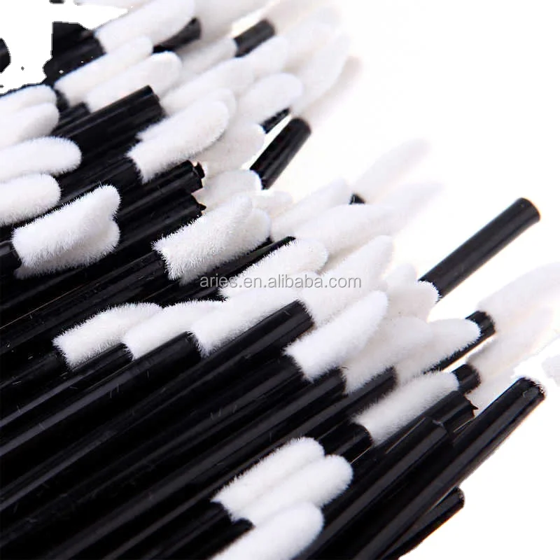 Disposable Lip Gloss Wands Flocked Sponge Tip Doe Foot Applicators
