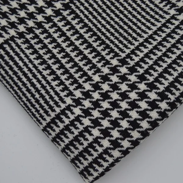 double face tartan woolen cloth two sides check wool fabric heavy weight herringbone plaid woven fleece for overcoat dress jacke