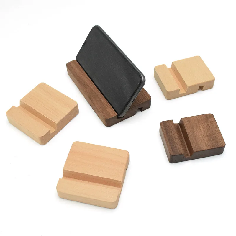 Natural Bamboo Desktop Wooden Mobile Phone Camera Cooling Pad Mobile Phone Holder