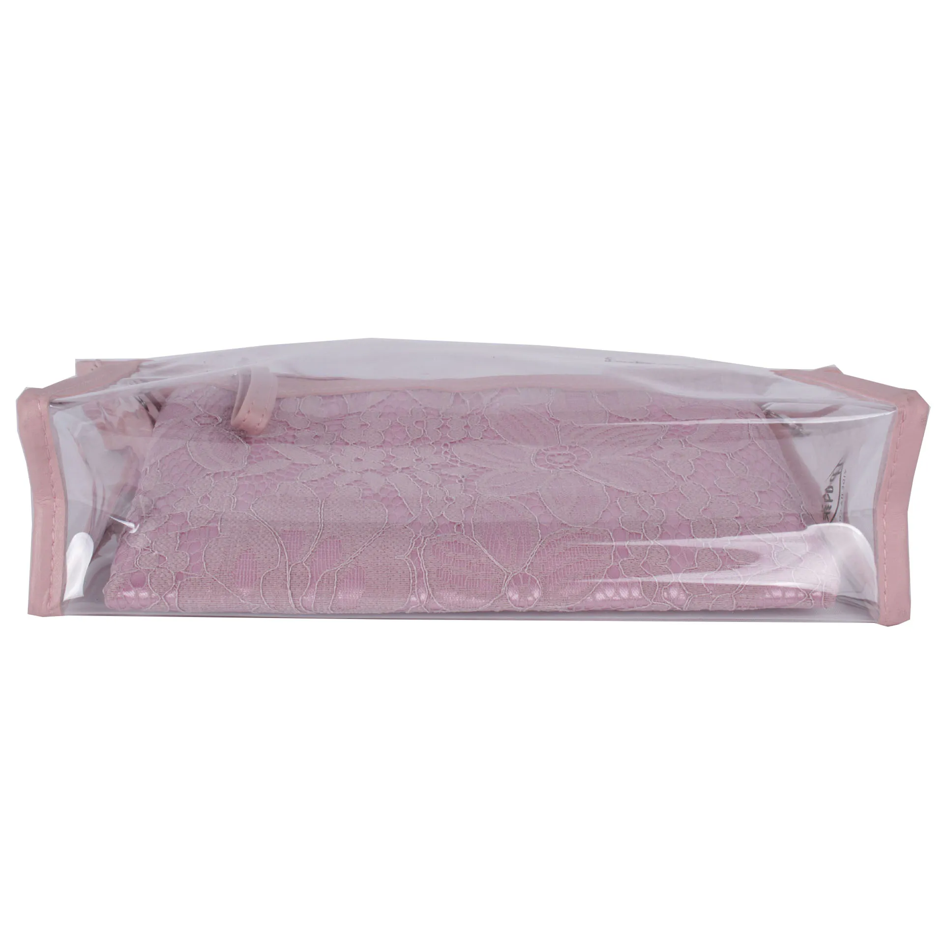 Wholesale Pink Floral Cosmetic Bag Portable High Quality Makeup Bag Set Waterproof Clear PVC Travel Toiletry Bag