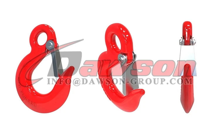 DAWSON China Factory G70 G43 Grade 70 Grade 43 DS128  Forged Alloy Steel Carbon Steel Lashing Eye Slip Hook with Latch