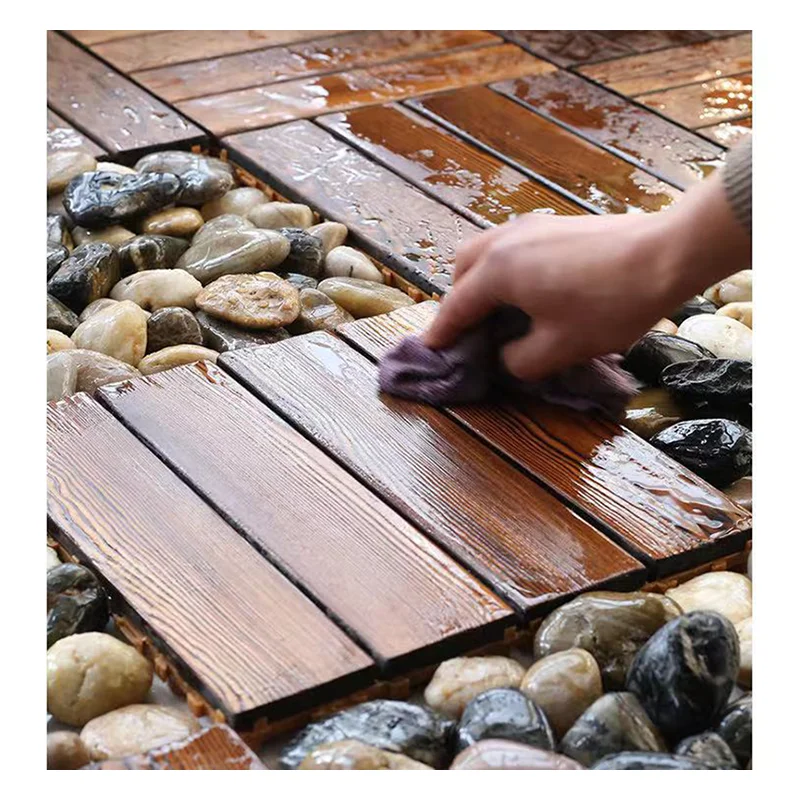 Anti-Slip Durable Wood Plastic Composite Grid Wood Flooring Interlocking Deck Tile DIY Tiles Composite Tiles