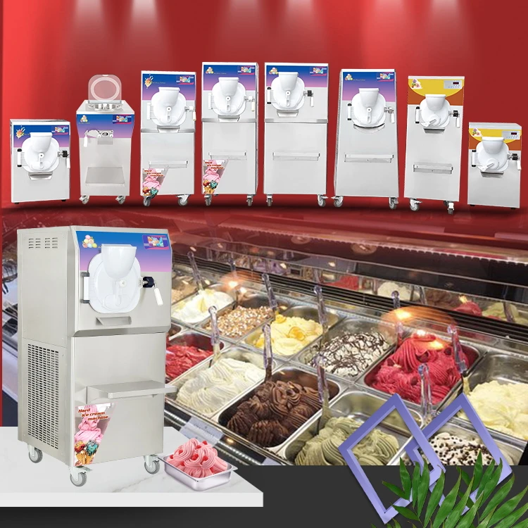 125L per hr ICM-48S batch freezer/hard ice cream machine/gelato continuous freezer with CE ETL Rohs