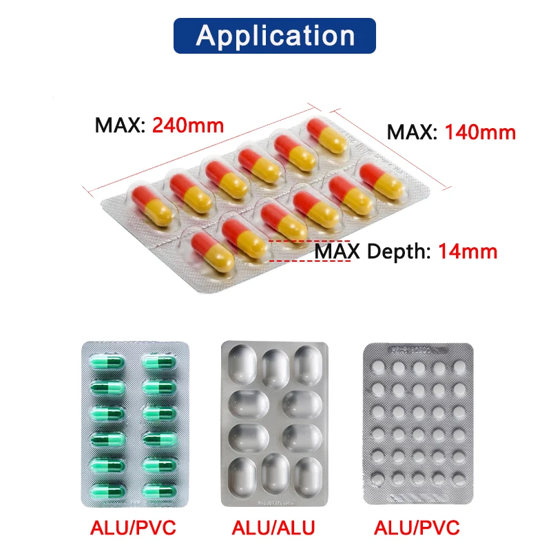DPB 260 Automatic Top Quality Blistering High Capacity Alu Pvc Soft Gel Capsule Tablet Pill Blister Packing Machines