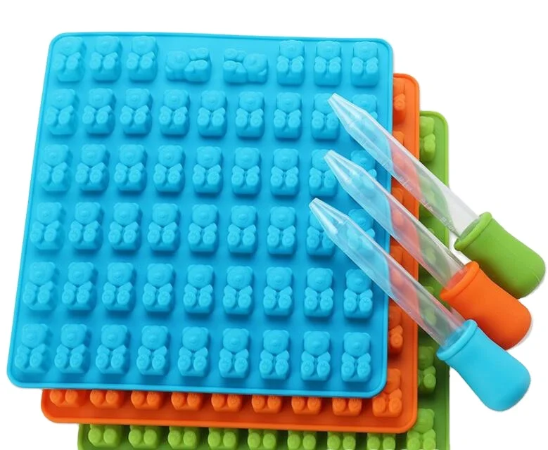 Новый 50 производитель лоток силиконовые Новинка клейкий шоколадные конфеты, изготовленные на станке льда прессформы медведя