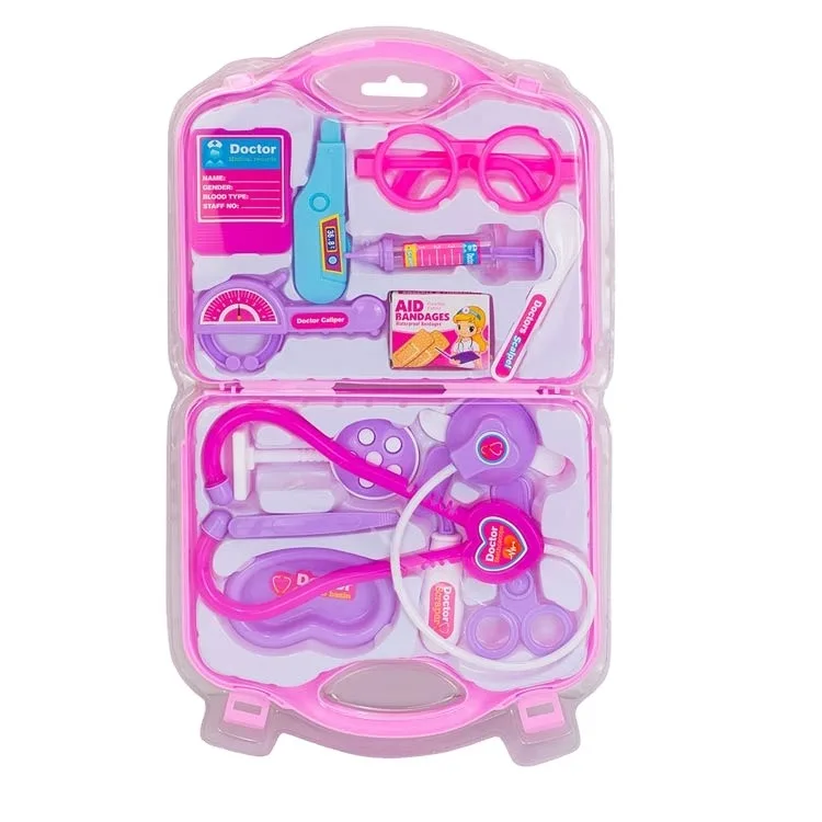 Customizable Kids Play House Plastic Toys Doctor Set  portable kids family doctor play set toys