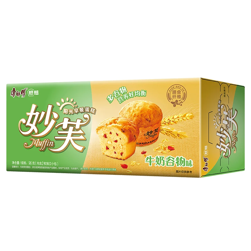 Wholesale Master Kong miaofu Sunshine Breakfast Cake Milk Cereal Flavor 96g Baking Cakes