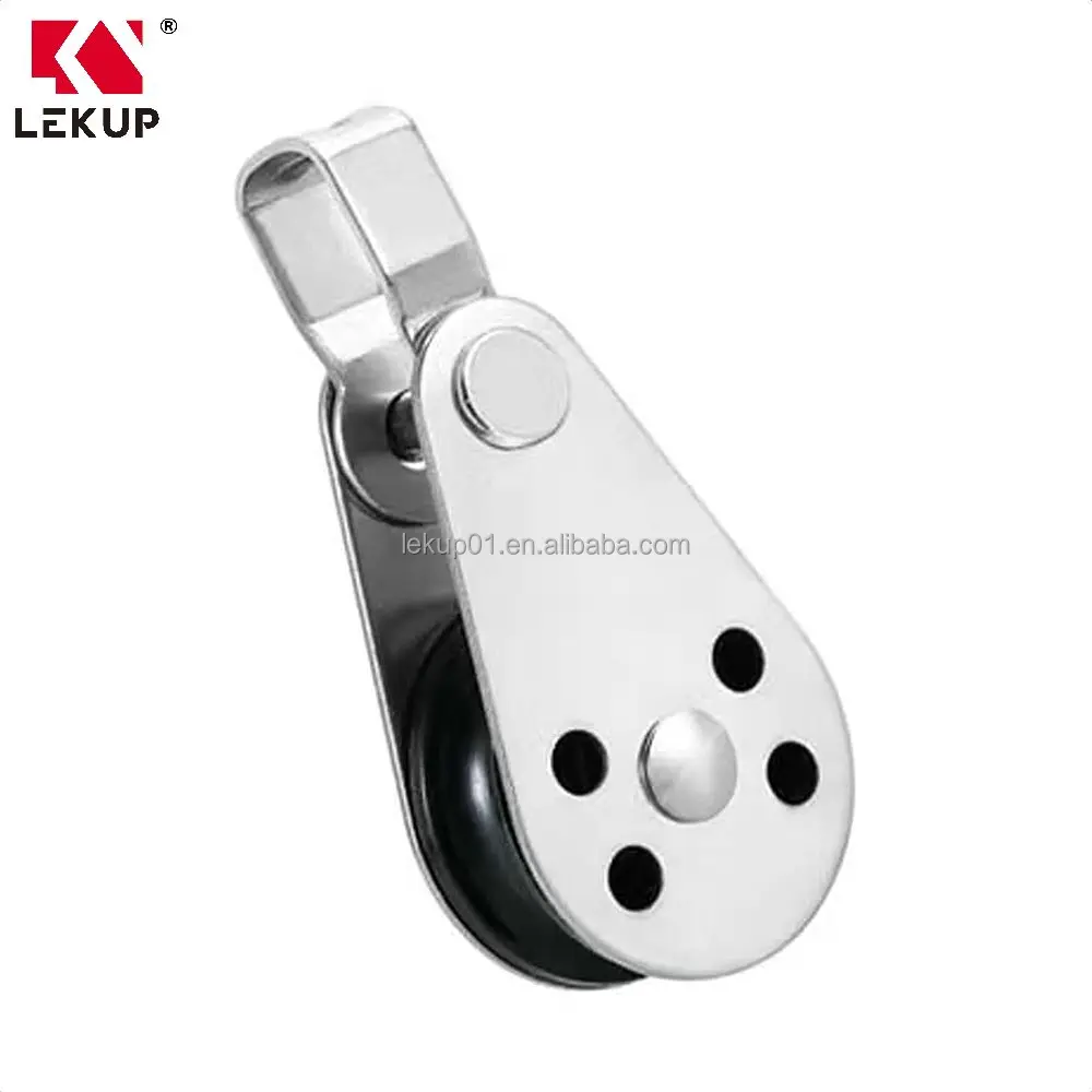 Runner Kayak Boat Parts Accessories Stainless Steel Nylon Marine Pulley Single Sheave Snatch Block Pulley Blocks Rope