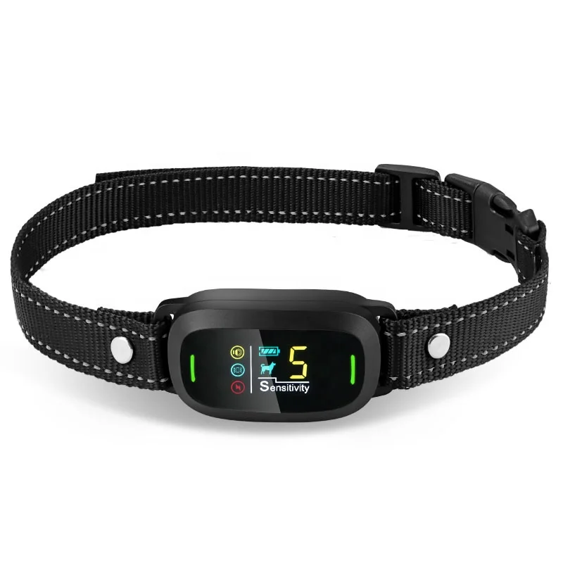 2022 Factory Direct Best Shock Bark Collar IP67 Waterproof Anti Barking Collar For All Dogs with Full-Color Display bark control