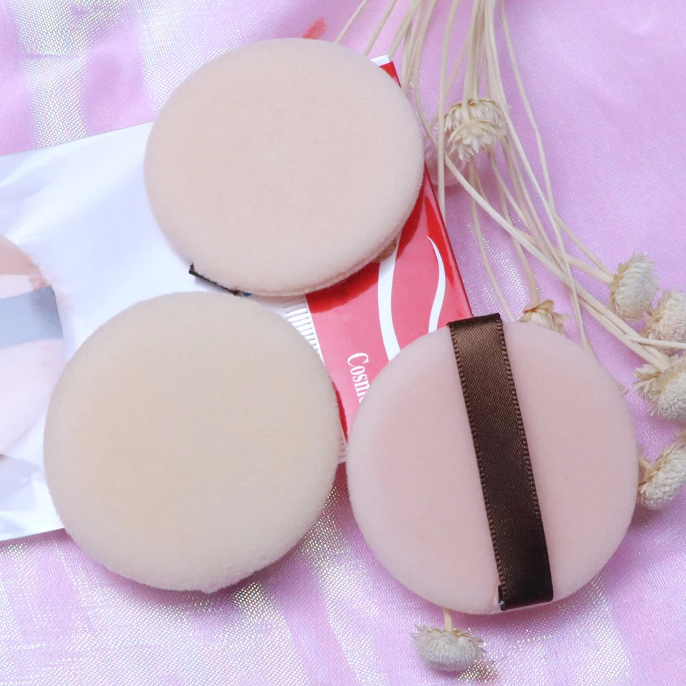 Professional Facial Powder Foundation Round Shape Portable Soft Cosmetic Puff Makeup Sponge Beauty Tool Loose Powder Puffs