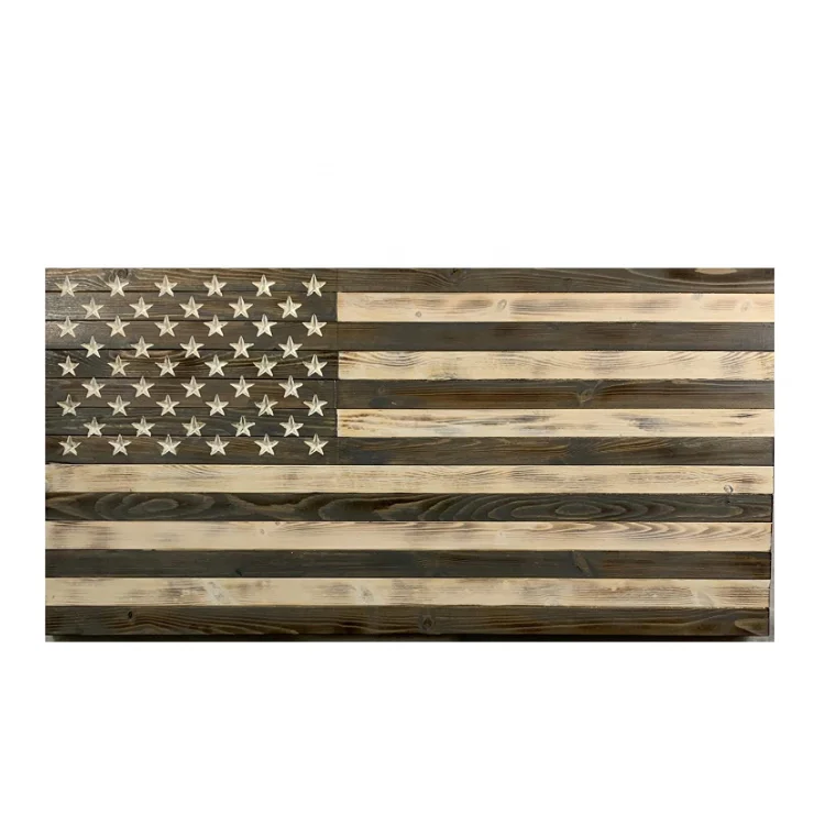 Wood American Flag Full Size Barnwood Rustic Barn Wood wall art decor