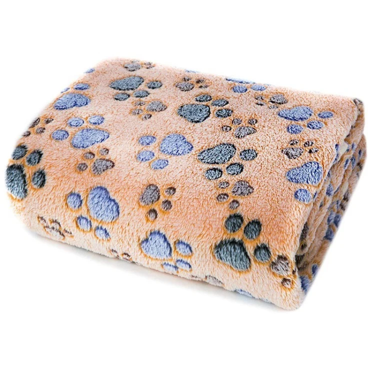 Sedex Soft Cute Custom Printing Paw Pet flannel Fleece Dog Floor Mink Blanket Comfort Dog Cat pet Blanket
