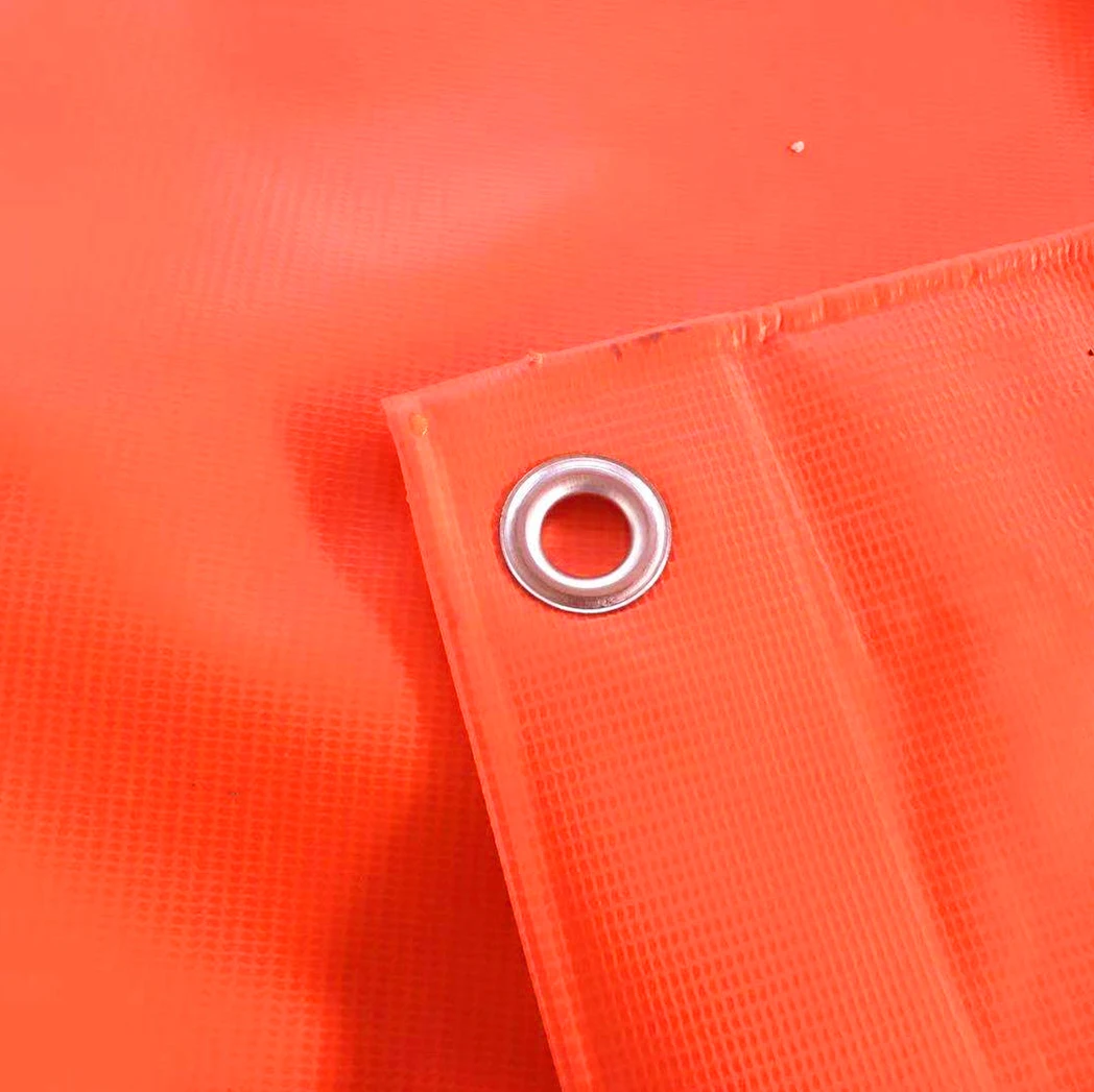 Orange 300GSM 20X20FT 30X30FT 40X40FT PVC FR Tarpaulin Factory