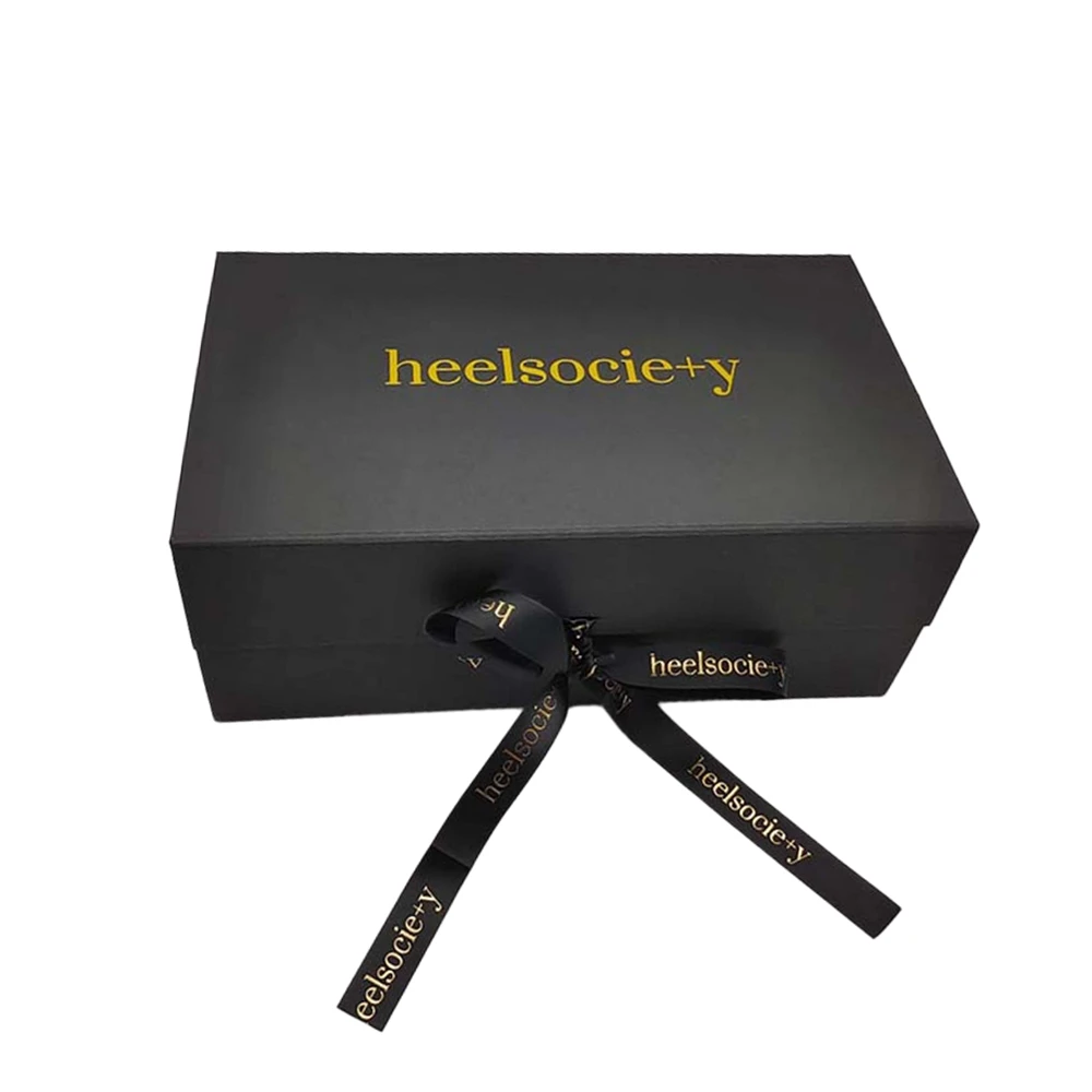 Custom Logo Premium Luxury Black Cardboard Paper Gift Wig Hair Extension Magnetic Packaging Box
