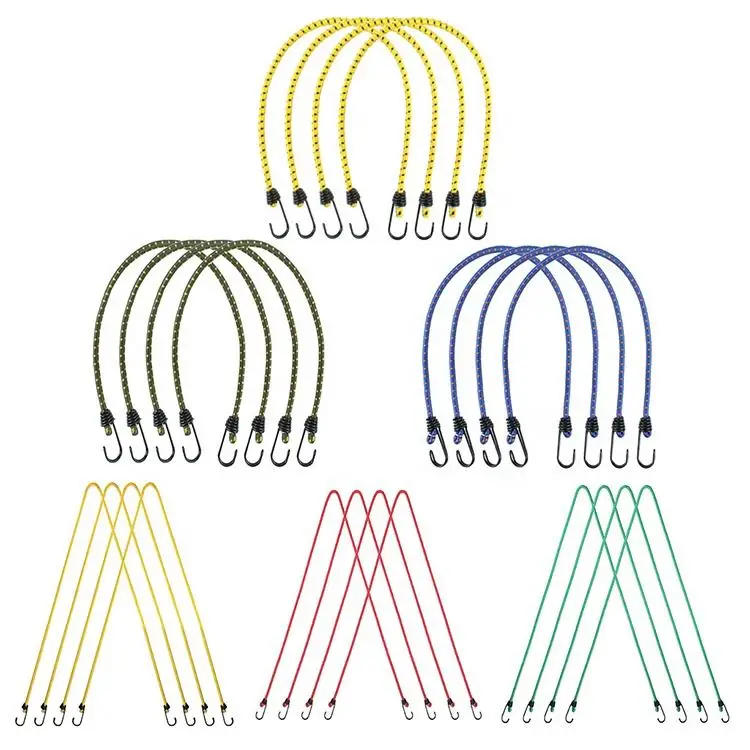 Heavy Duty Outdoor Straps Bungee Cords  Sizes Elastic Bungee Cords With Hook Strap