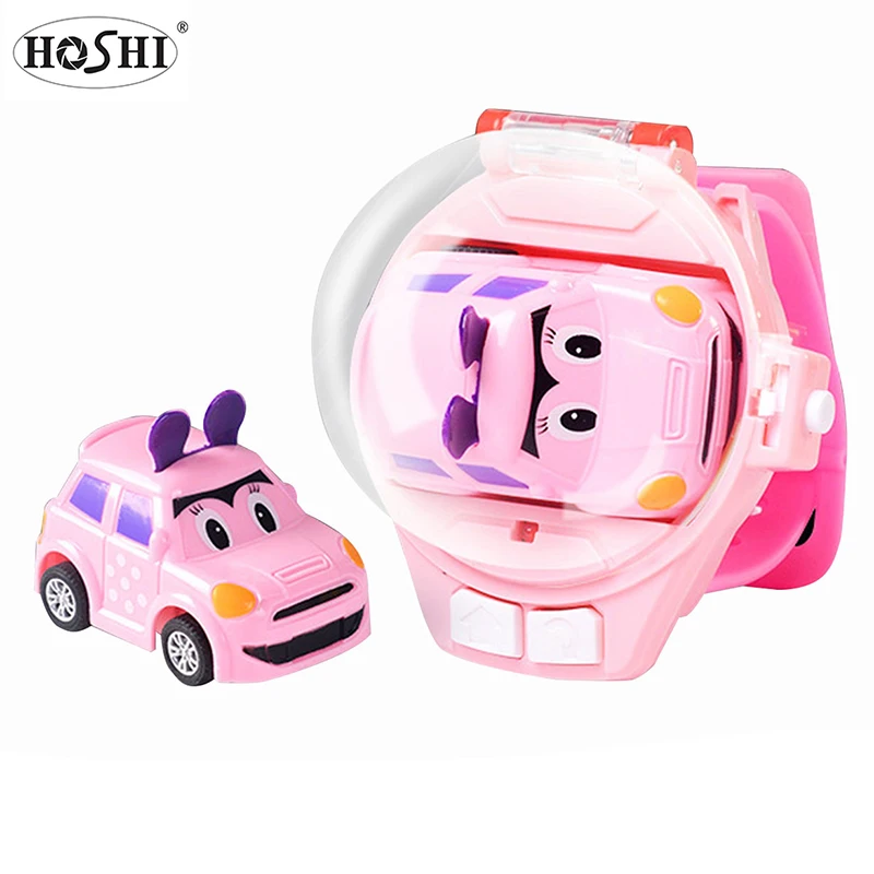 HOSHI Plastic Mini Watch Car 2.4G Watch Remote Control Car Cute Truck Infrared Sensing RC Car Toys For Kids
