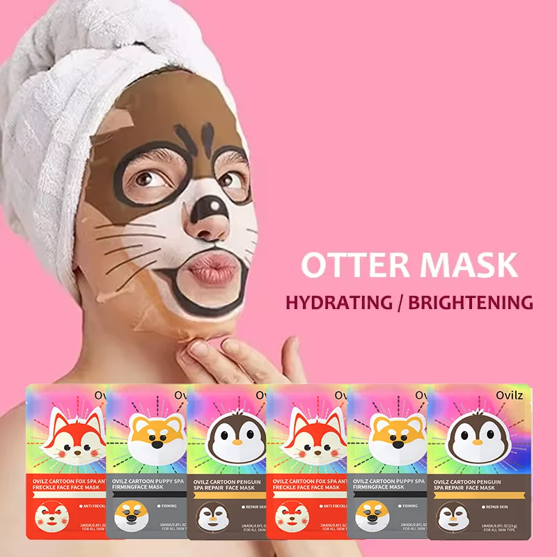 OVILZ cartoon korea animal spa face mask anti aging hydrating natural organic plant skincare party beauty facial mask