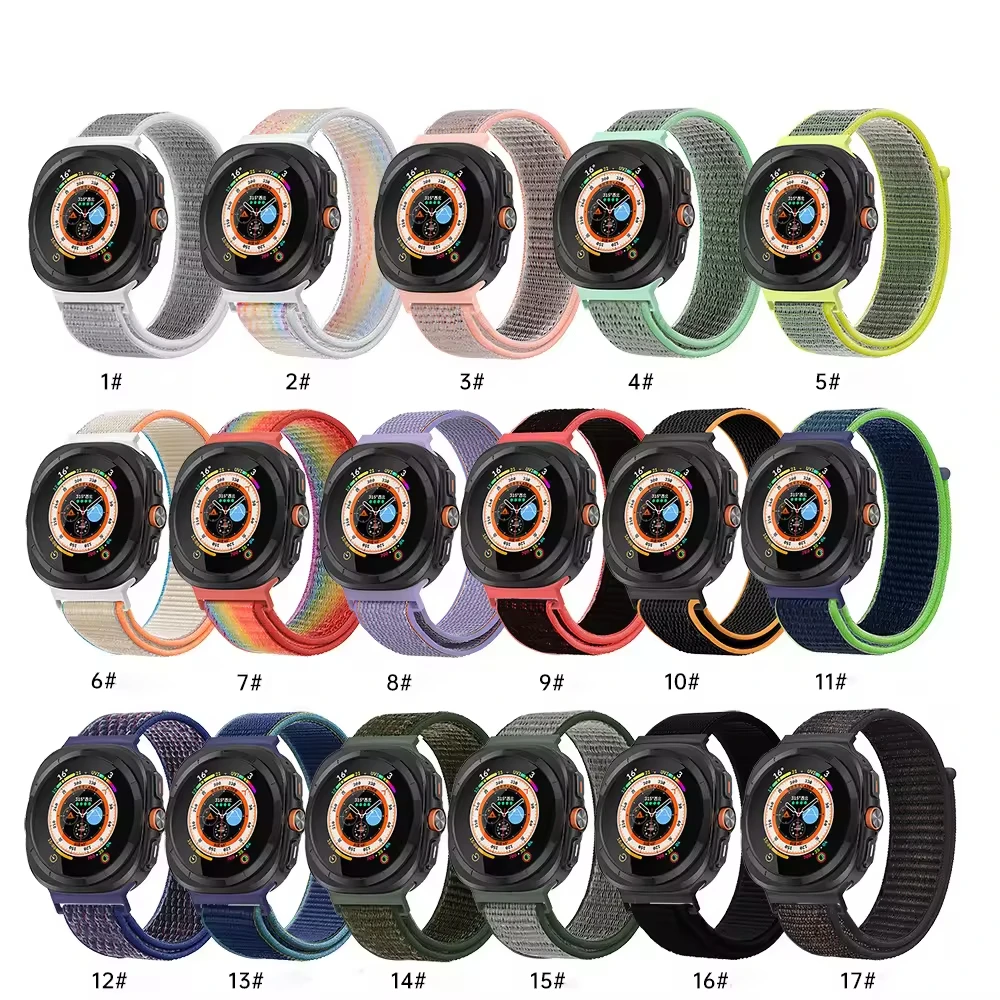Newest Nylon Loop watch Strap 24mm For Samsung Galaxy Watch7 Ultra nylon Watch Band For Samsung Galaxy Watch 7 Sports Bracelet