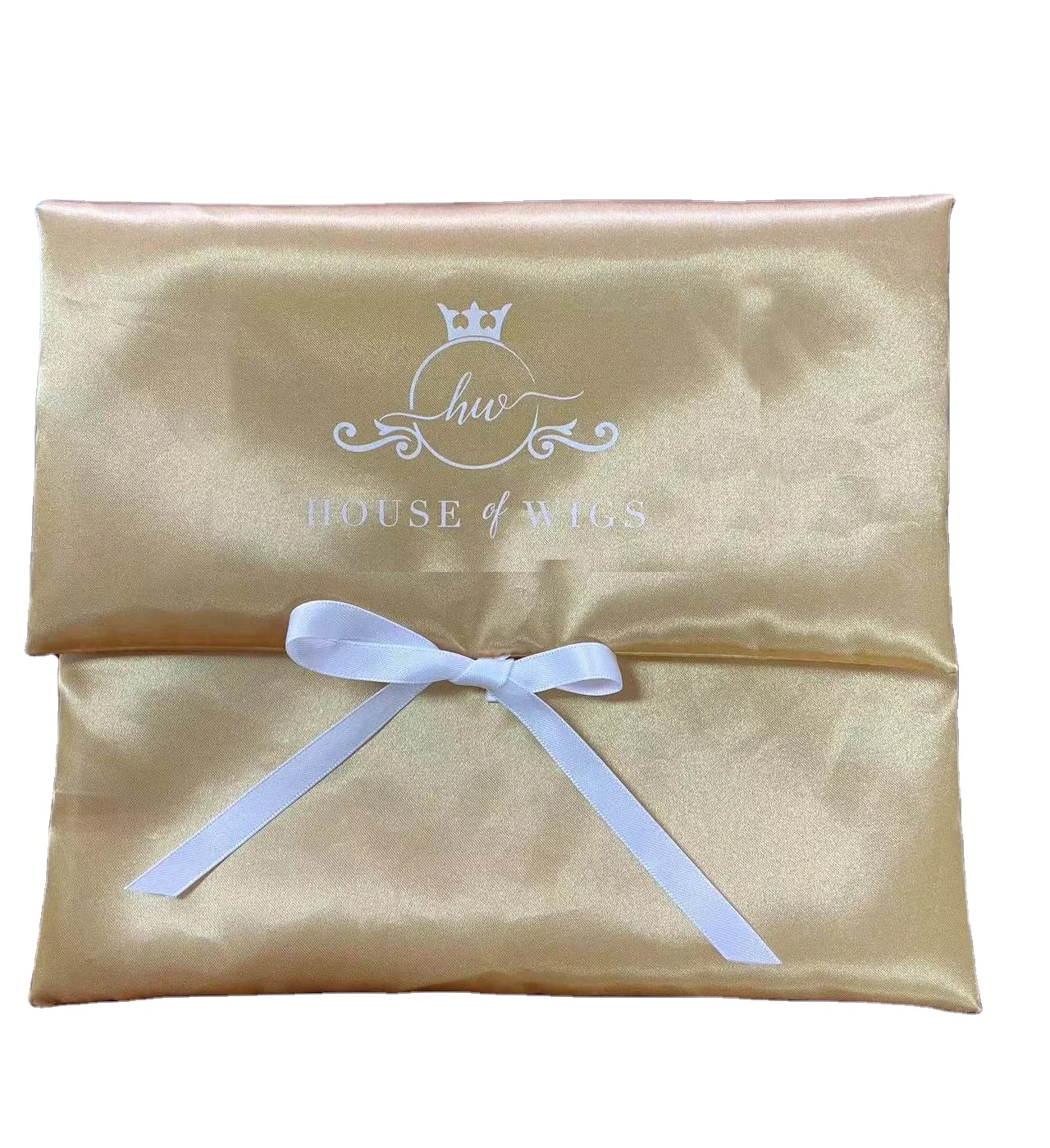 Customized  Silk Satin envelope Pouch Bag logo  with flap Packaging pouch