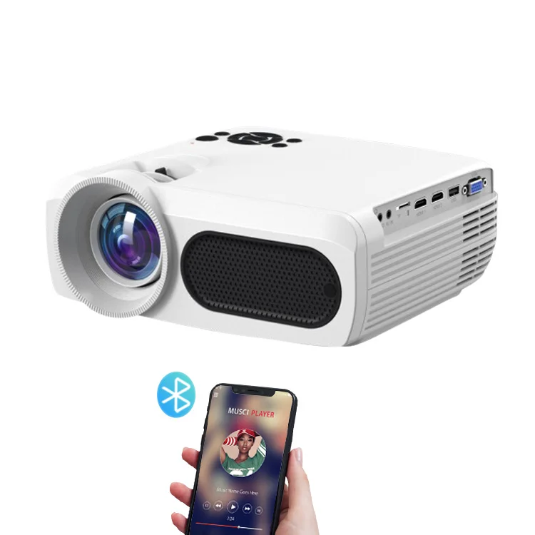 Мини-проектор с Wi-Fi, Bluetooth, Android 9, 1080P, 4K