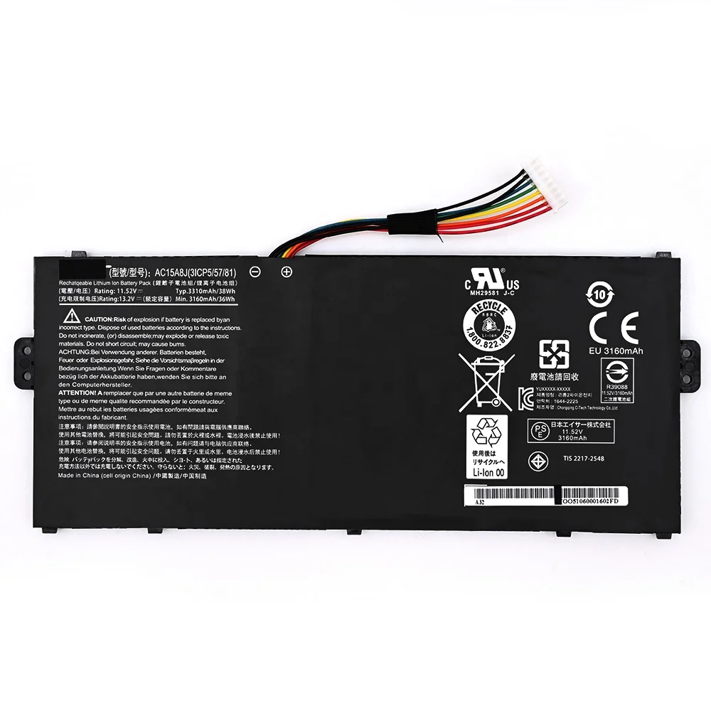 AC15A3J AC15A8J Аккумулятор для ноутбука Acer Chromebook 11 C735 C735-C7Y9 CB3-131 R11 C738T CB3-111 CB5-132T C5-311 CB5-132T-C8ZW