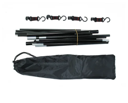 Small size outdoor aluminum alloy hanging rack camping portable folding hanger picnic storage tripod with hook