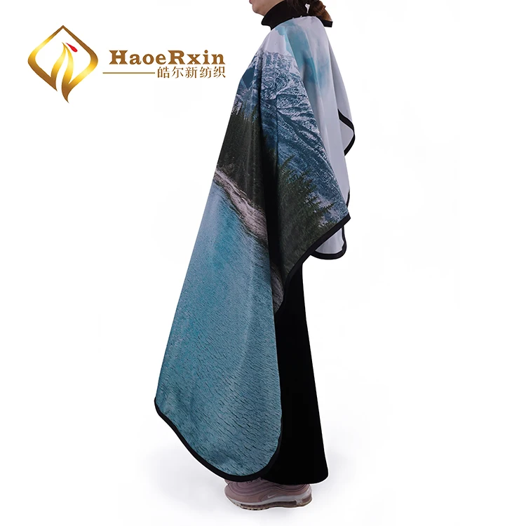 
China manufacturer eco friendly professional polyester haircut cute barber cutting cape 