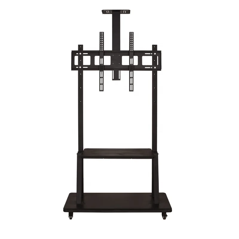 V-STAR High Quality Floor Wheels Mobile Metal LCD TV Cart TV Mount Stands  for 42 to 100 Inch