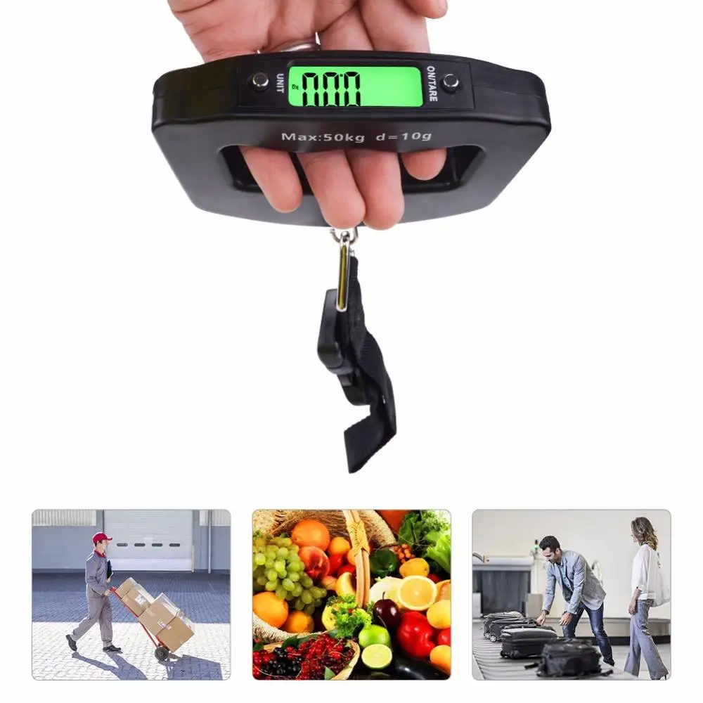 40kg 50kg electronic manual  hook weighing hanging electronic portable airport digital baggage weight scale  supplier in china
