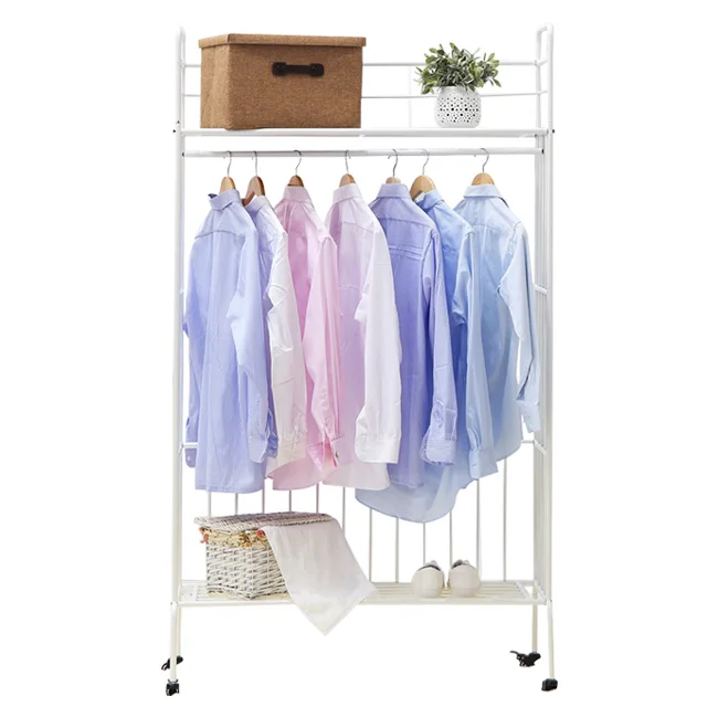 Clothing Garment Hanger Display Stand Clothes Rack for Clothing Store Garment Clothes Single Pole Drying Coat Rack Metal Modern