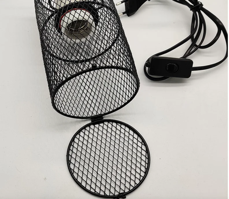 Reptile Basking Lamp Guard Mesh Cage Light Bulb Protector Enclosure Heat Safety