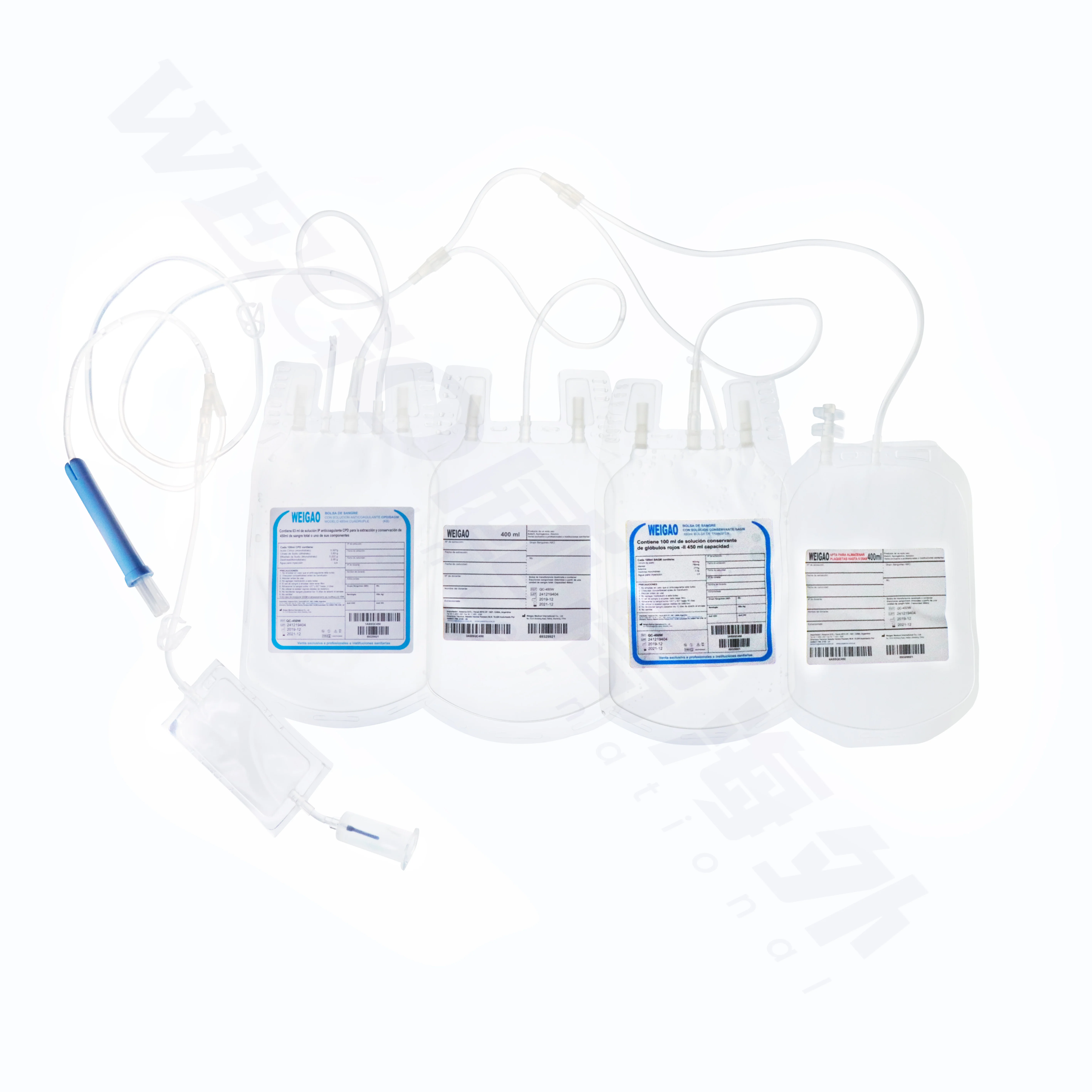 Прямая продажа с завода WEGO низкая цена медицинский одноразовый мешок для переливания крови одинарный двойной тройной